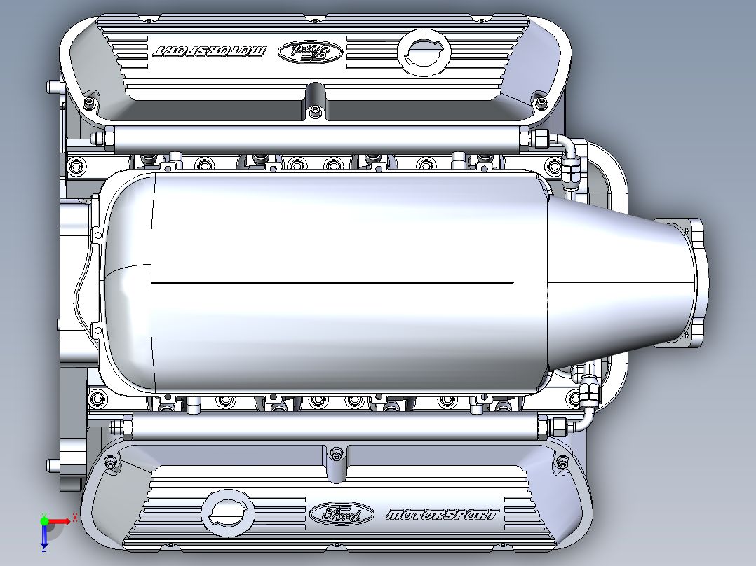 351w发动机俯视图