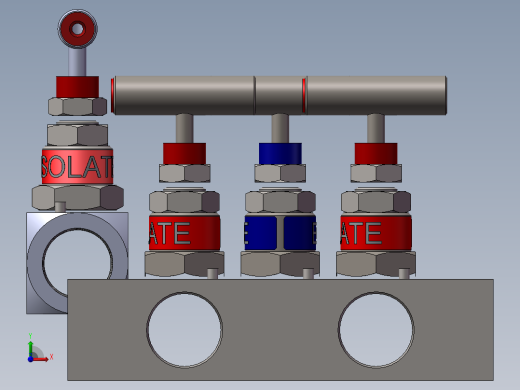 2款V3-直列式双截止平衡阀-A1型直列针阀模型前视缩略图