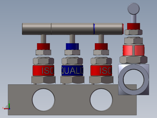 2款V3-直列式双截止平衡阀-A1型直列针阀模型后视缩略图