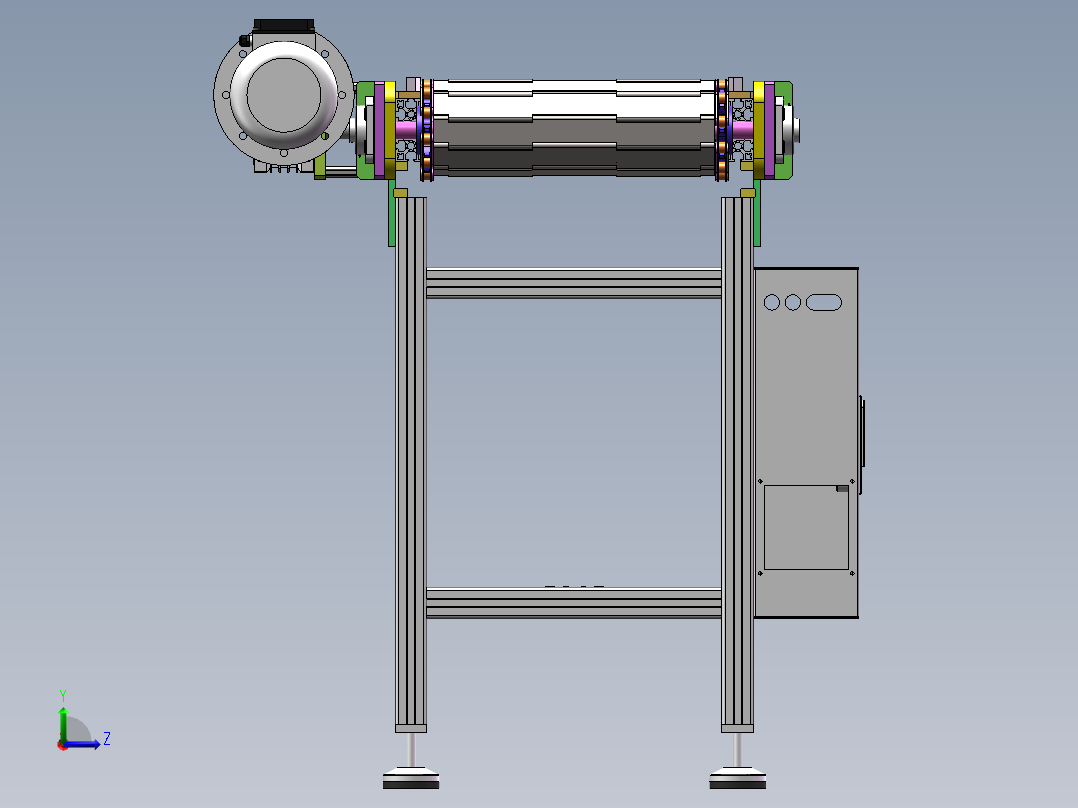 链板式输送机左视图