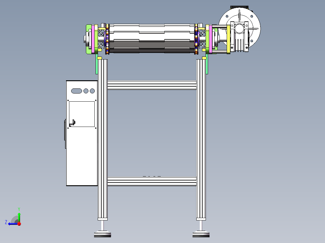 链板式输送机右视图