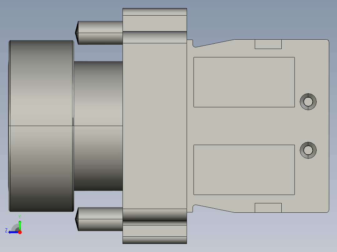 XB2BA31C启动按钮右视图