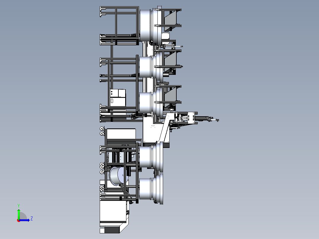 自动化组装机（成熟设备）左视图