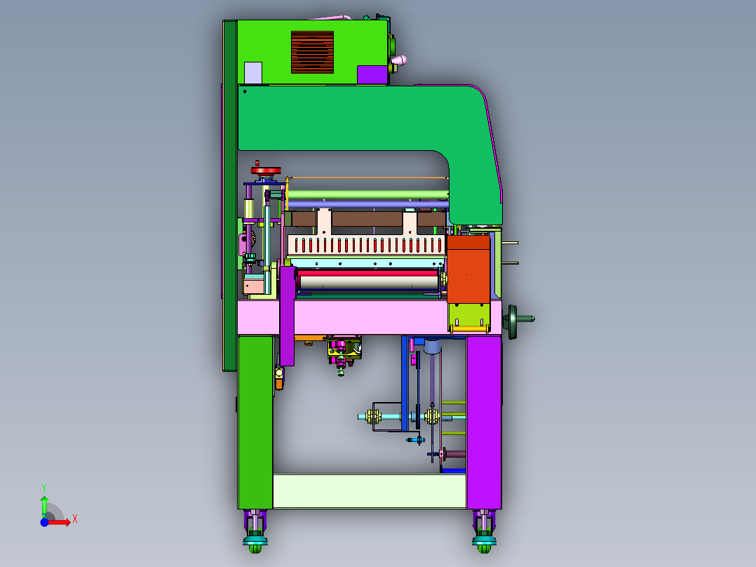 纸箱彩盒套袋封口覆膜包膜机前视图