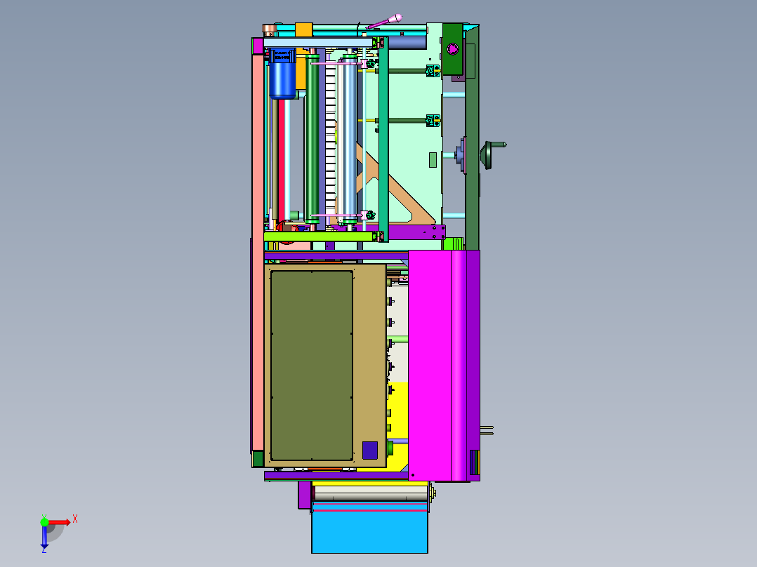 纸箱彩盒套袋封口覆膜包膜机俯视图