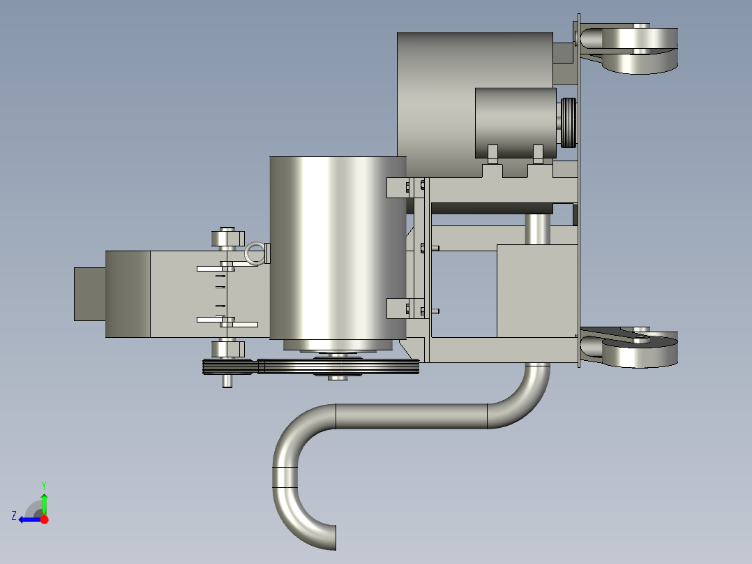 锤片饲料料粉碎机右视图
