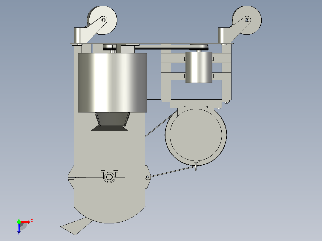 锤片饲料料粉碎机俯视图