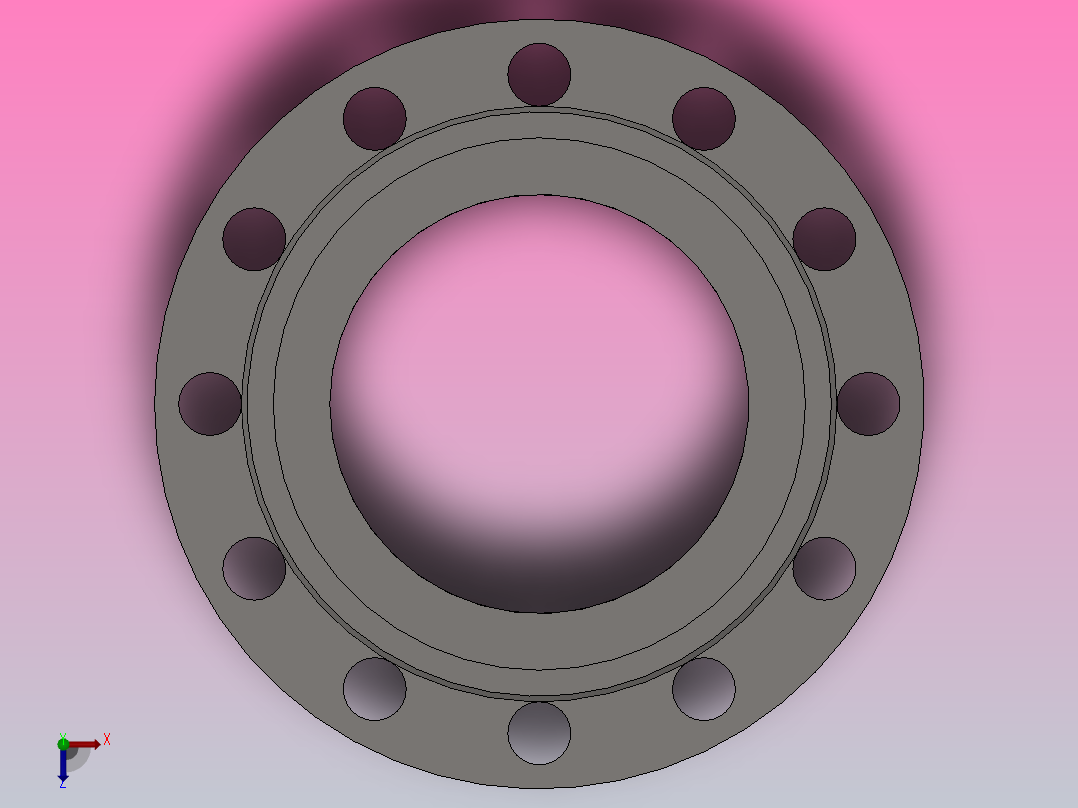 凹凸面对焊钢制管法兰（凹面）_225-40B（系列1）俯视图