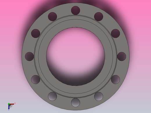 凹凸面对焊钢制管法兰（凹面）_225-40B（系列1）俯视缩略图