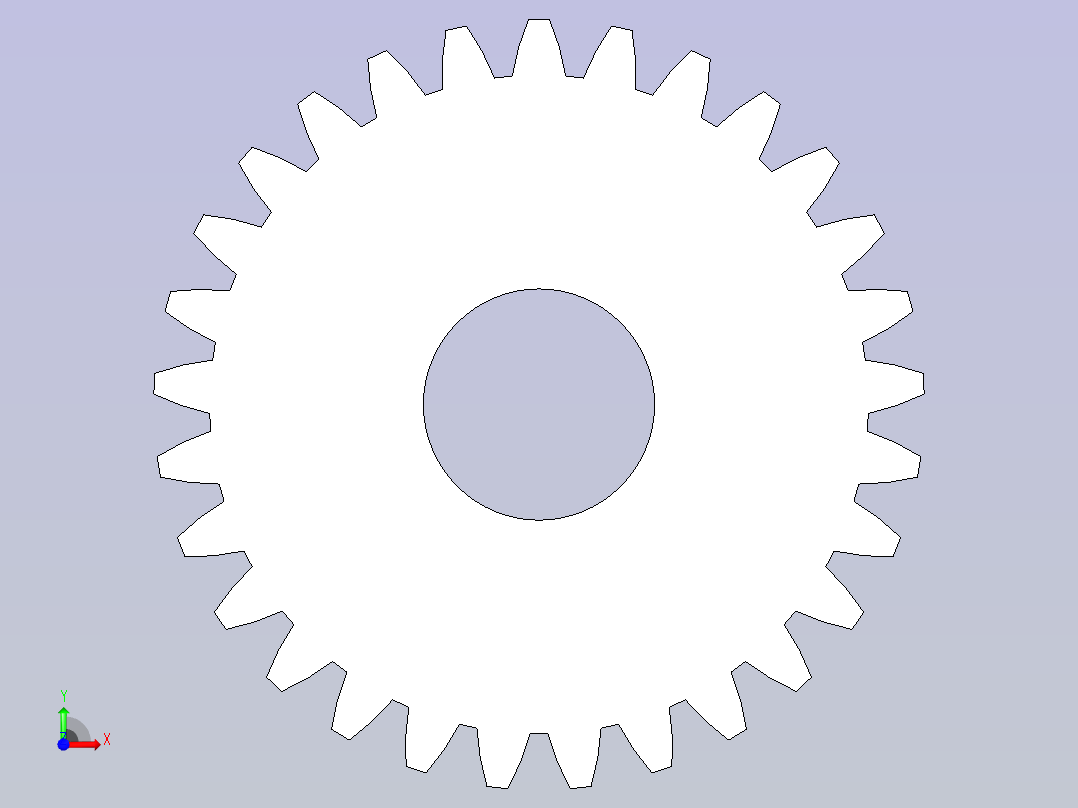 A0004975-29 齿尖齿轮 (英制)前视图