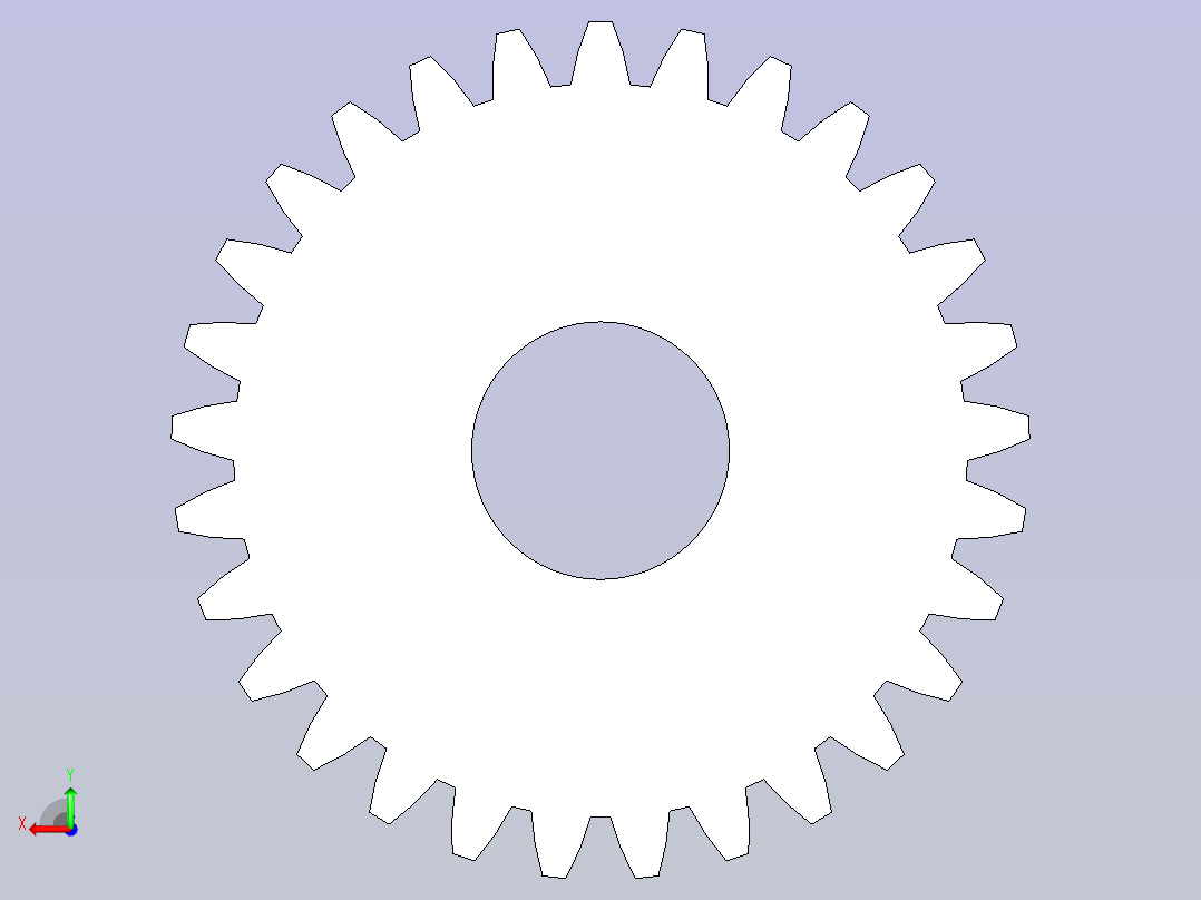 A0004975-29 齿尖齿轮 (英制)后视图