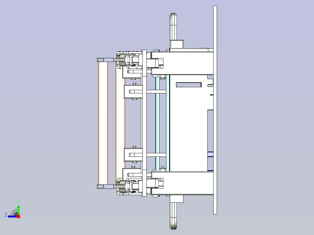 插内存条治具3D图纸右视图