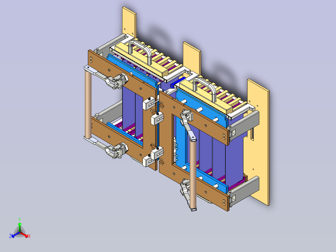 插内存条治具3D图纸正等轴测图