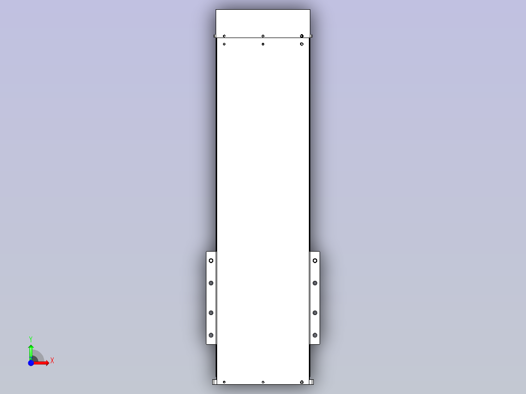一款防尘升降机3D模型前视图
