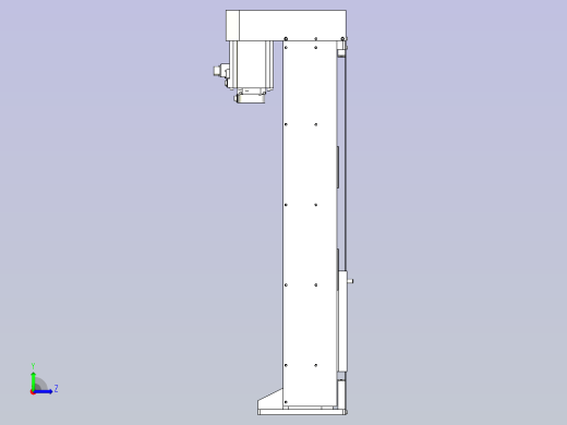 一款防尘升降机3D模型左视缩略图
