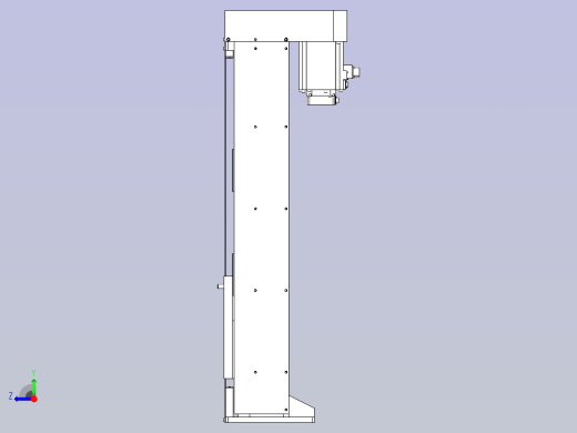 一款防尘升降机3D模型右视缩略图