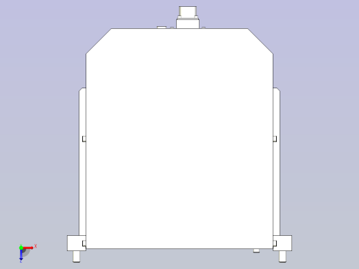 一款防尘升降机3D模型俯视缩略图