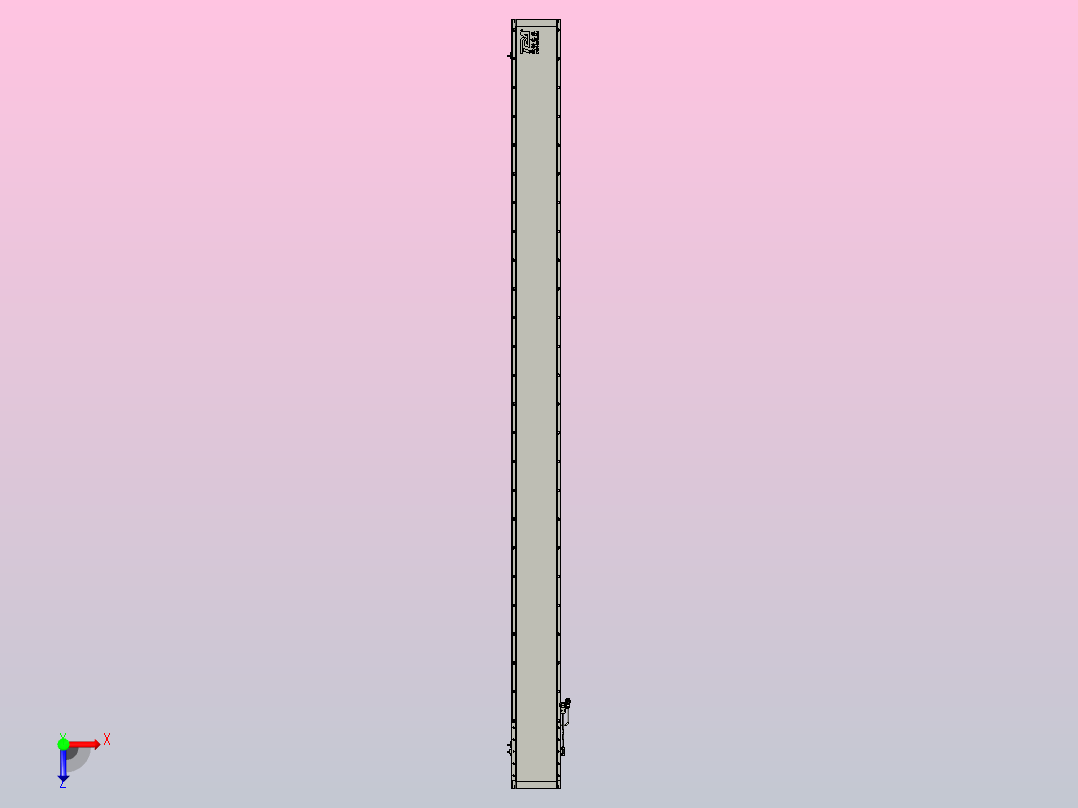 直驱直线电机轴TPA-LNP2-200-55C4-1-L2880-3-C-05-N3俯视图