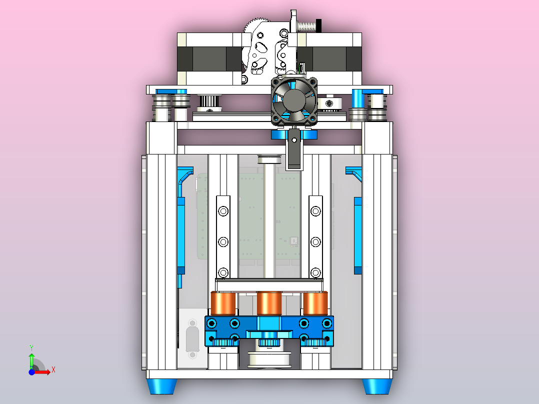 3D打印机设计前视图