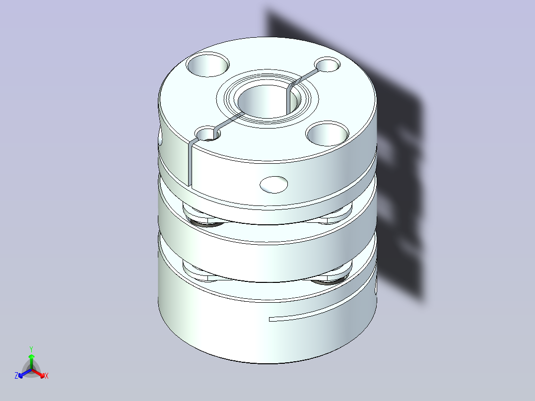 JSCC精研伺服联轴器 44mr正等轴测图
