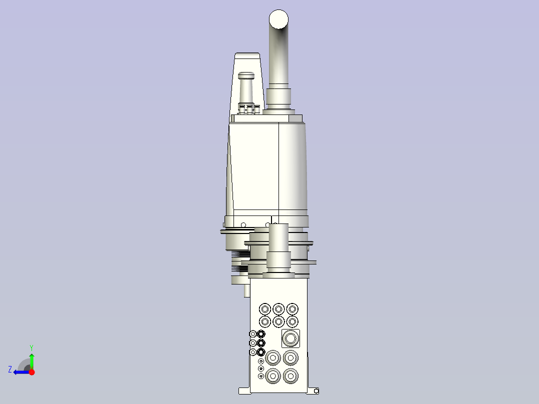 YK250XP_150_2_03机器人三维数模图纸右视图