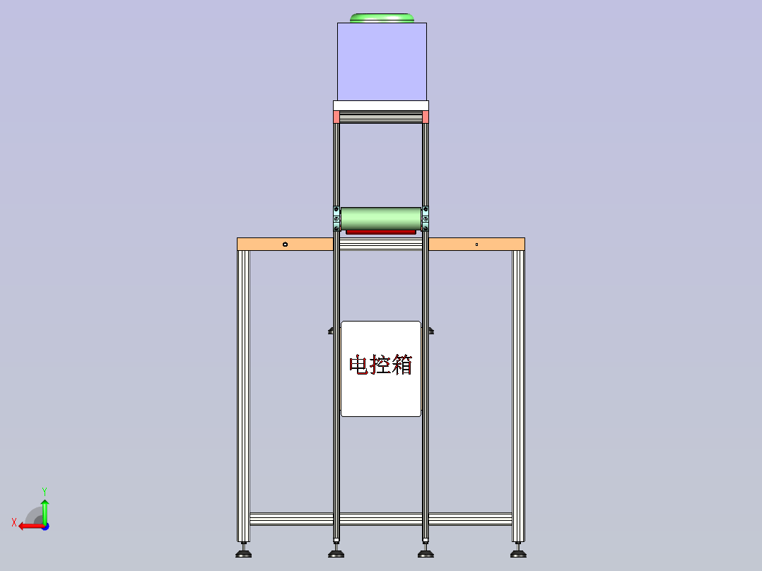 3米自动机流水线后视图