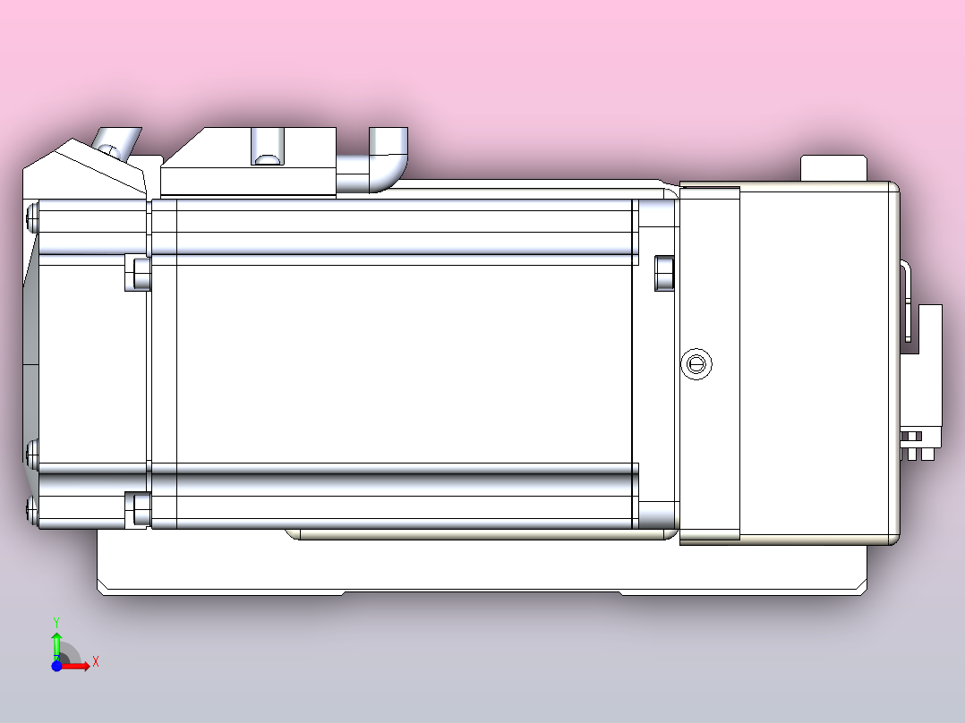 皮带直线轴半封闭可选导轨TPA-HNB-140D-120-L2900-MR-C-P40-N3前视图
