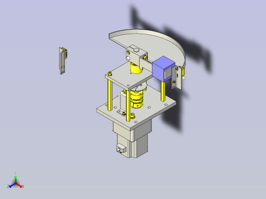 一款工件反转结构3D图模型