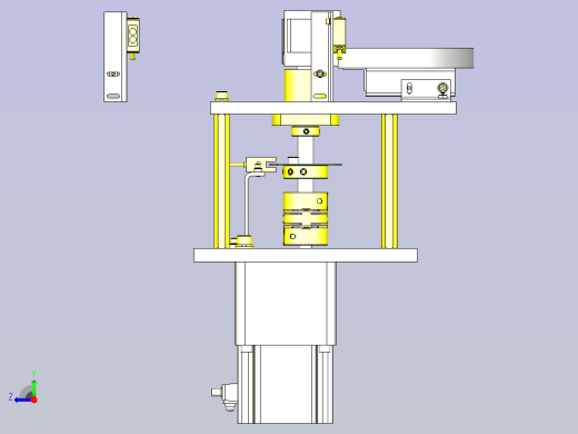 一款工件反转结构3D图模型右视缩略图