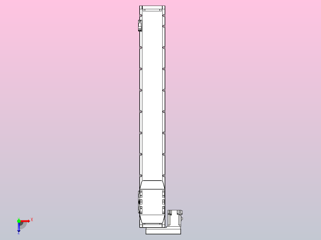 滚珠丝杠直线轴内置导轨TPA-GCR-120-1610C-L800-ML-M40-N3俯视图