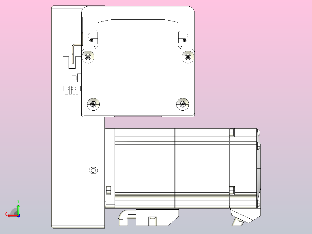 皮带直线轴半封闭可选导轨TPA-HNB-85S-90-L1000-RP-C-P20-N3后视图
