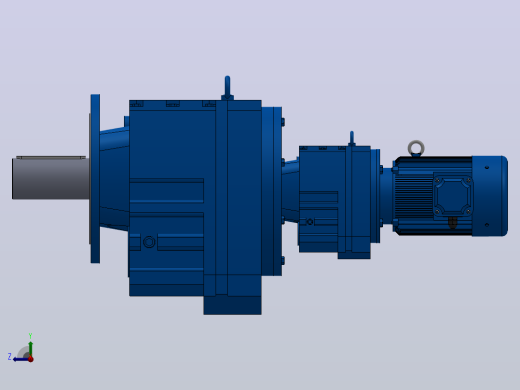 RF147R87法兰轴伸式组合型斜齿轮减速机RF147R87-Y3-4P-100-M1-0°-Φ550右视缩略图