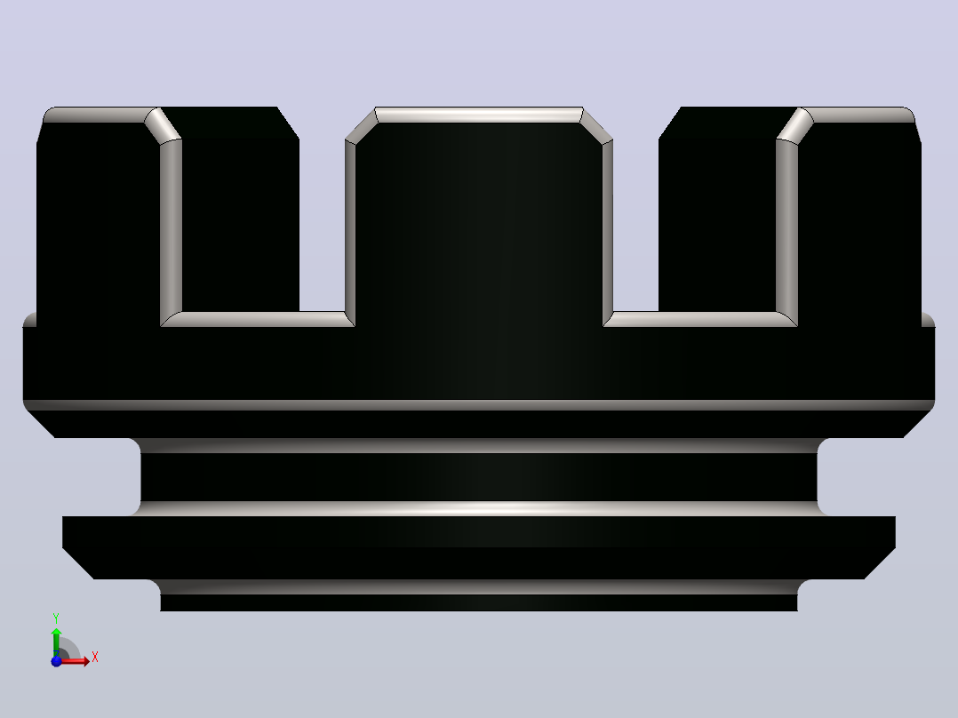 六瓣耦合元件（机械组件）前视图