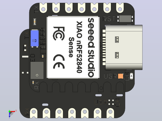 Seeed Studio XIAO nRF52840由Nordic Semiconductor的nRF52840芯片组提供支持，首次携带无线功能，支持蓝牙5.0，也能够以低功耗运行俯视缩略图