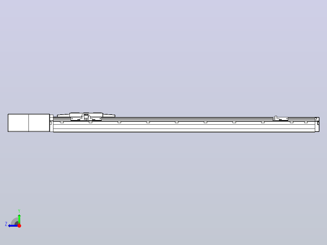 机器人皮带驱动直线轴TPA-GCB-120-P70-L650-QR-M20-N3右视图