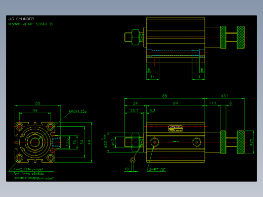 气立可CHELIC气缸油缸2D-JDAR32x40-B缩略图