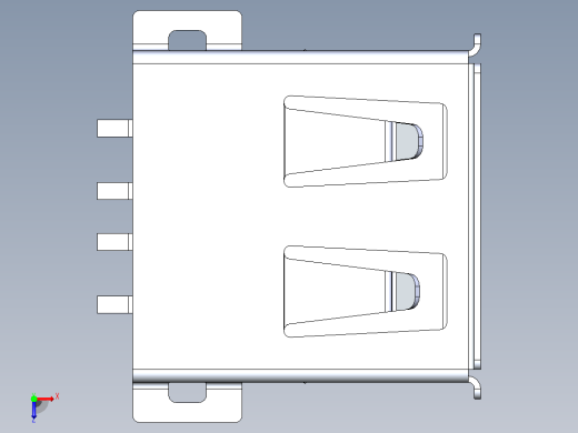 USB 2.0 A型全SMT焊尾俯视缩略图