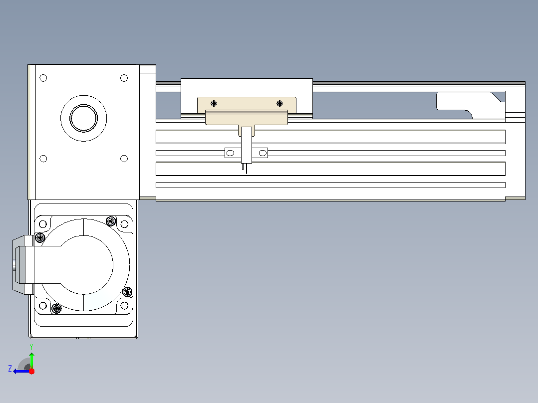 皮带直线轴半封闭可选导轨TPA-HNB-85S-90-L50-LP-C-P20-N3右视图
