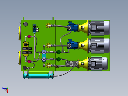 液压机泵站设计（SW+CAD+说明书）