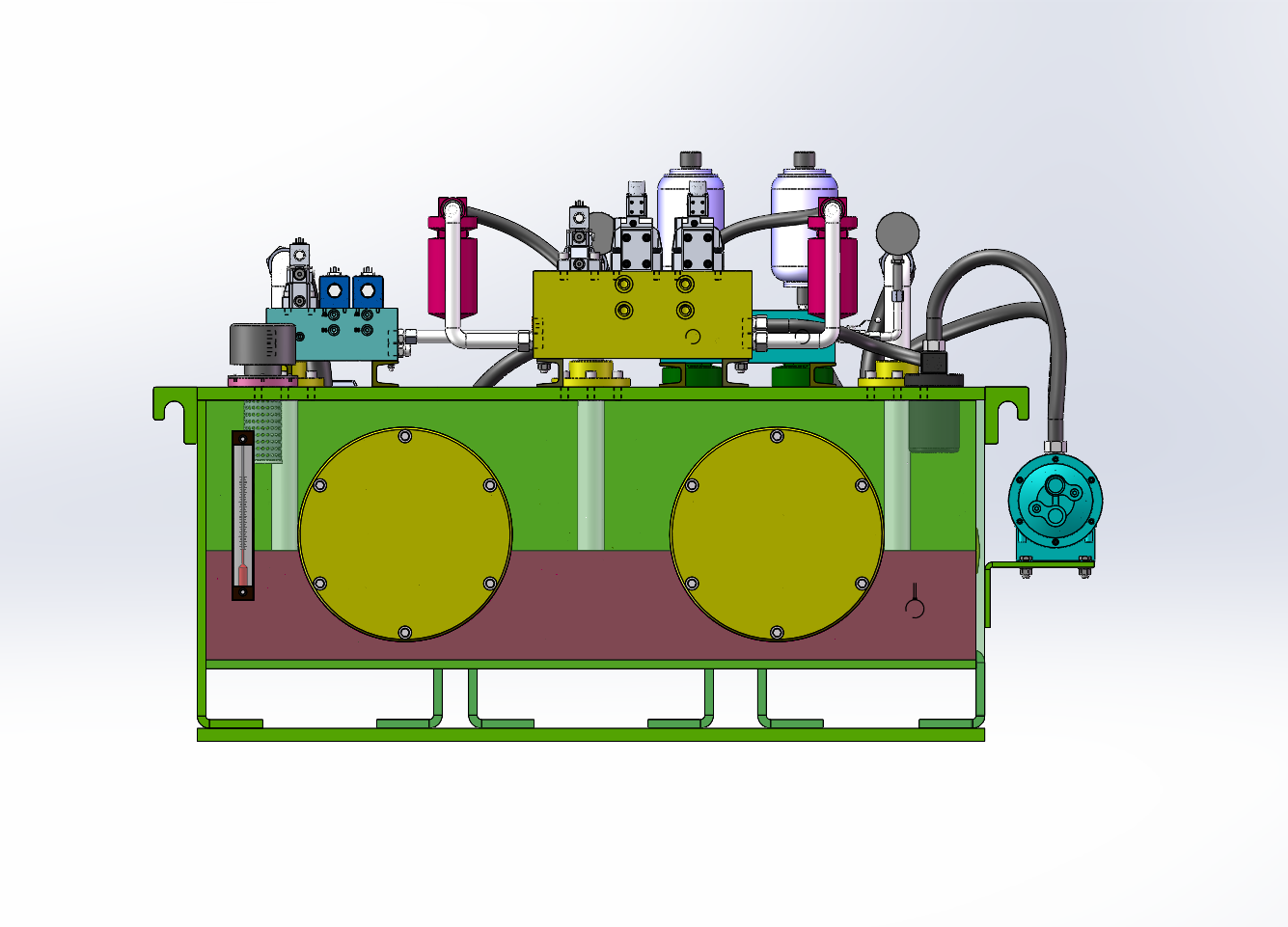 液压机泵站设计（SW+CAD+说明书）