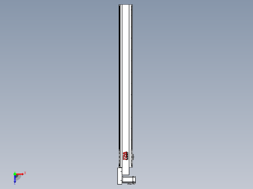 皮带直线轴半封闭可选导轨TPA-HNB-120D-110-L1200-ML-Y-P40-N3俯视缩略图