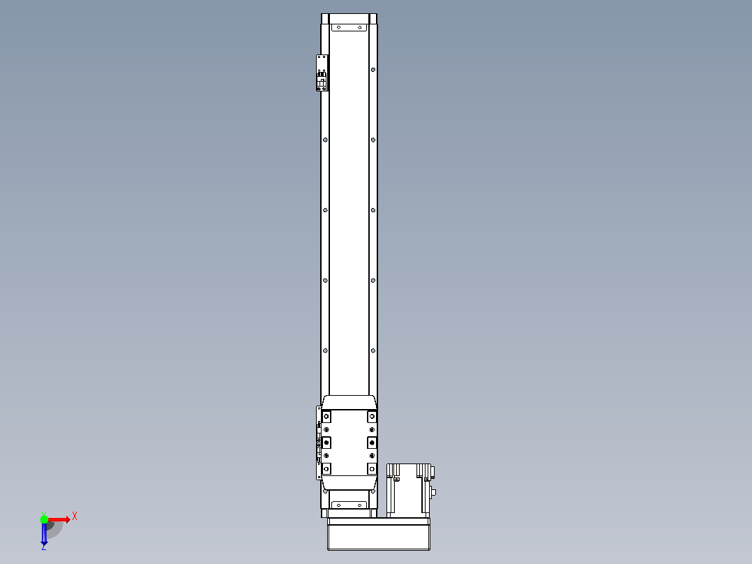 滚珠丝杠直线轴内置导轨TPA-GCR-80-1610C-L500-ML-M20-N3俯视图