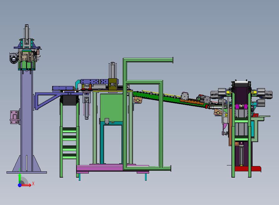 高度自动化灌装生产线前视图