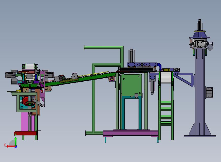 高度自动化灌装生产线后视图