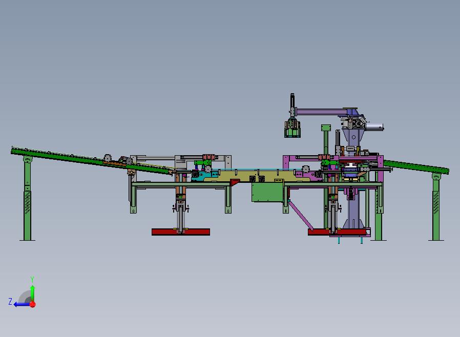 高度自动化灌装生产线右视图