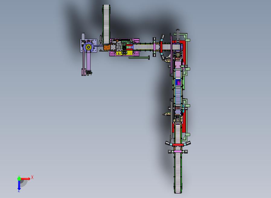 高度自动化灌装生产线俯视图