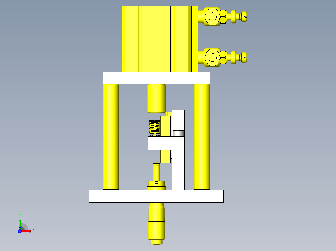 半切断夹具前视图
