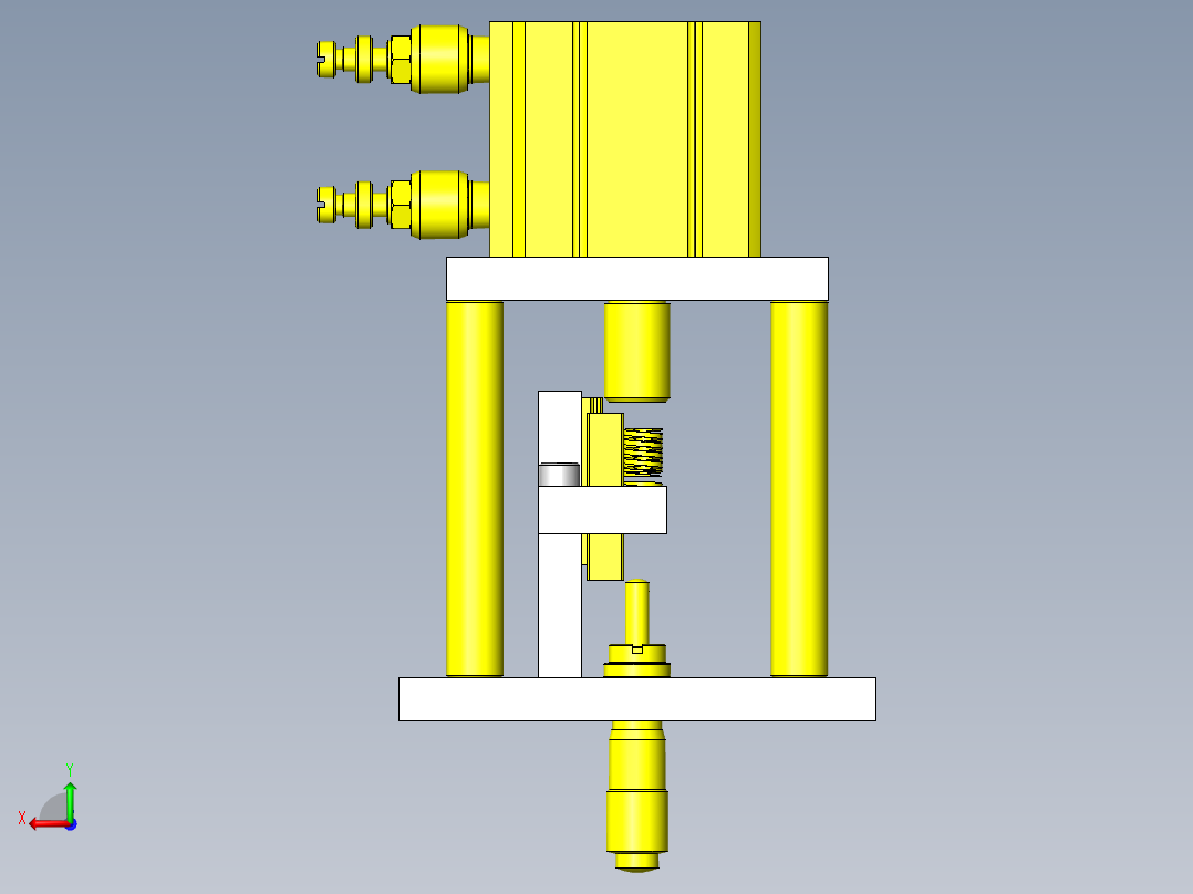 半切断夹具后视图