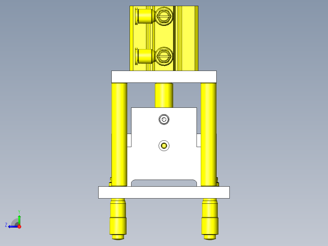 半切断夹具右视图