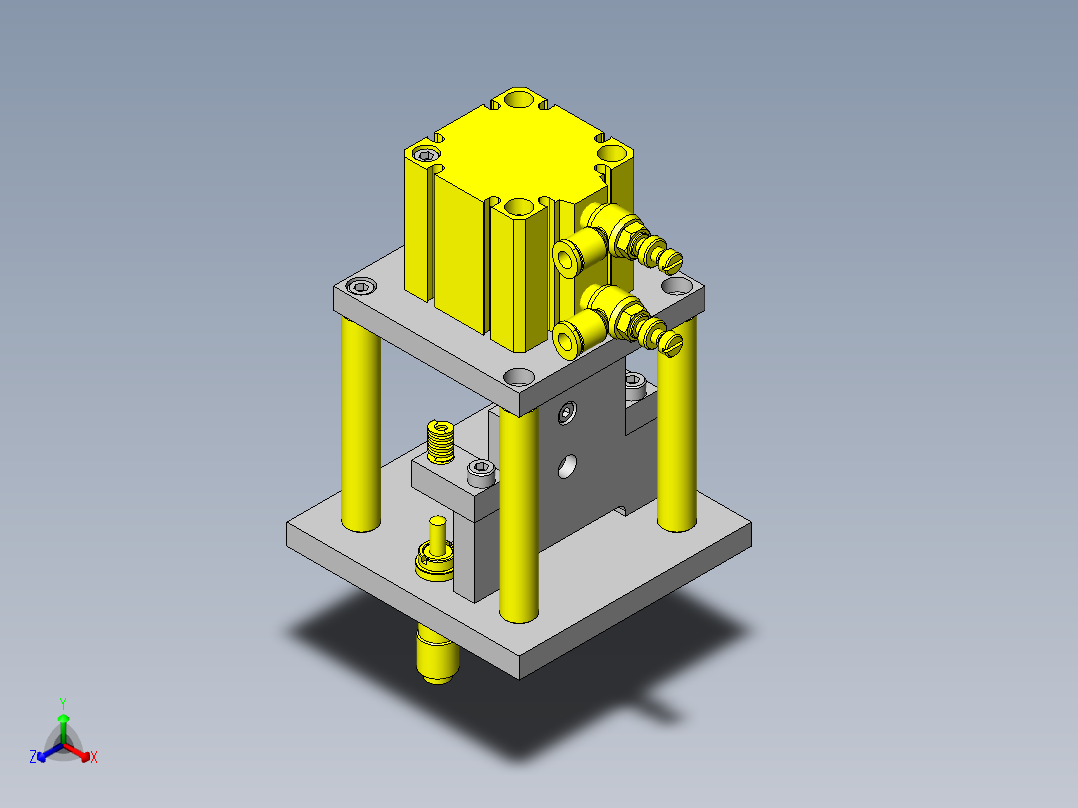 半切断夹具正等轴测图